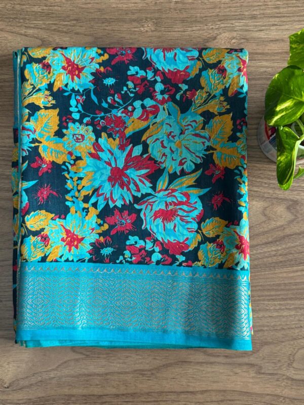 Floral Printed Cotton Silk Saree