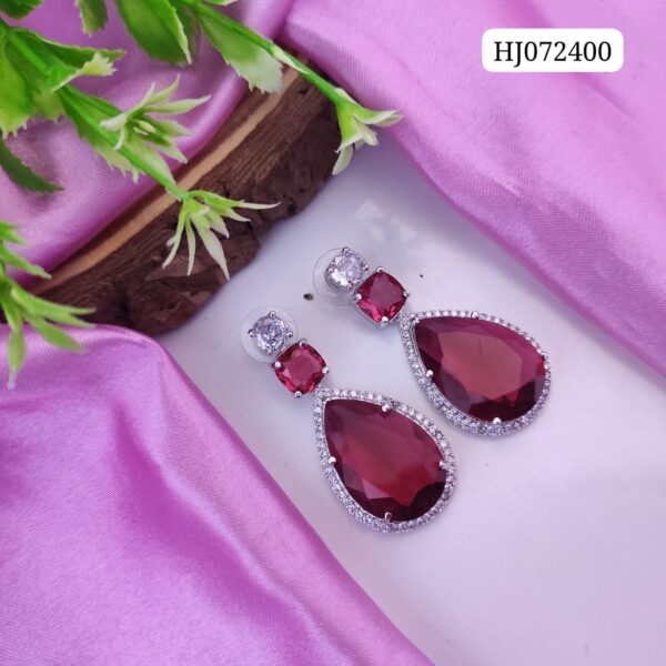 Ruby Glow Drop Earrings – HJ072400