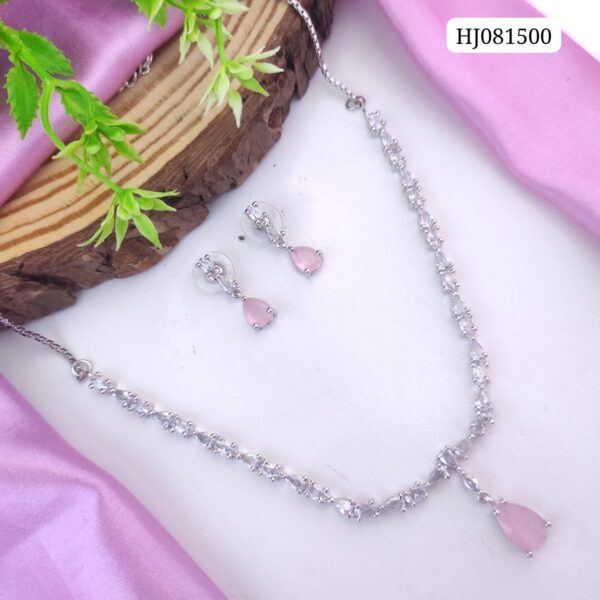 Pink Elegance Necklace & Earring Set