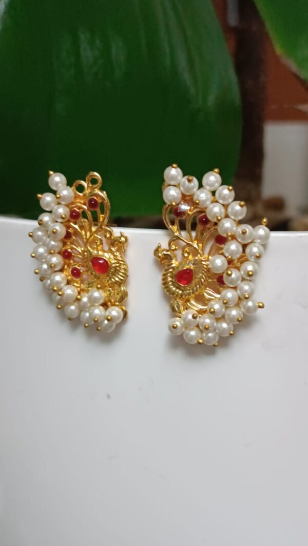 Pearl Peacock Studs