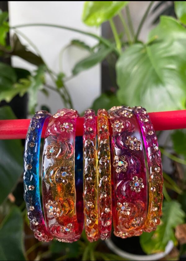 Multi colour Glass Bangles