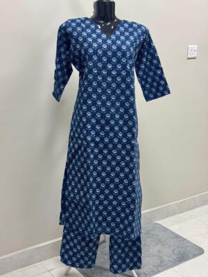 Ajrak Cotton Kurti set