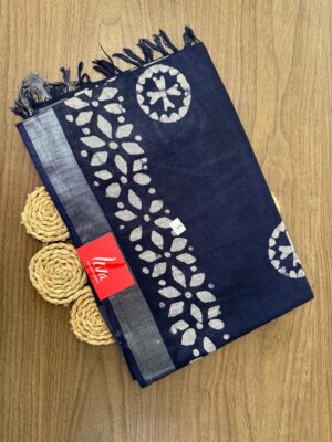 Art silk Maheswari Batik print Saree