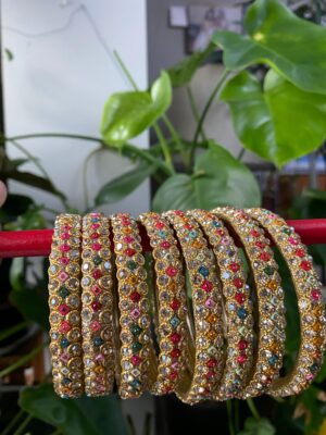 Multicolor Glass Bangles