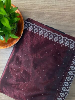 Stone work Georgette Fancy Saree