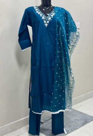 Bead work 3 Pcs Churidhar Set