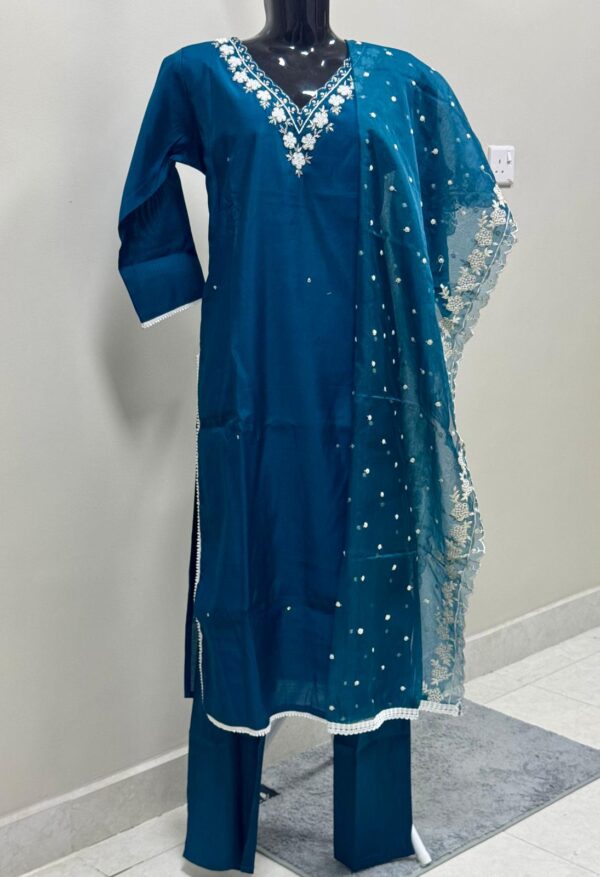 Bead work 3 Pcs Churidhar Set